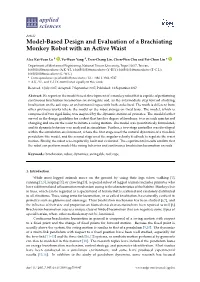 Model-Based Design and Evaluation of a Brachiating Monkey Robot with an Active Waist
