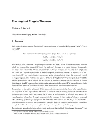 The Logic of Frege's Theorem