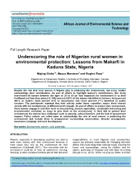Lessons from Makarfi in Kaduna State, Nigeria