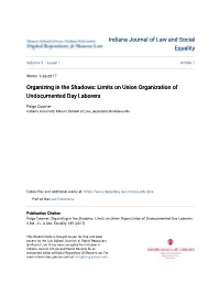 Limits on Union Organization of Undocumented Day Laborers