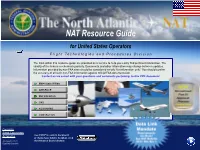 North Atlantic (NAT) Resource Guide for United States Operators