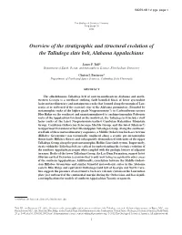 Overview of the Strategic and Structural Evolution of the Talladega Slate Belt, Alabama Appalachians