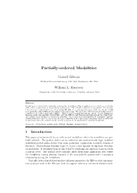 Partially-Ordered Modalities