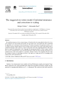 The Staggered Six-Vertex Model: Conformal Invariance and Corrections to Scaling