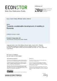 Towards a Sustainable Development of Retailing in Romania