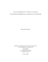 A Textual Analysis of Frances Hodgson Burnett's