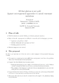 Against Autosegmental Approaches to Initial Consonant Mutations