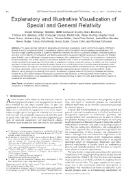 Explanatory and Illustrative Visualization of Special and General Relativity