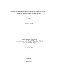 Hanzi, Concept and Computation: a Preliminary Survey of Chinese Characters As a Knowledge Resource in NLP
