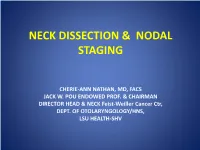 Neck Dissection & Ajcc 8Th Edition