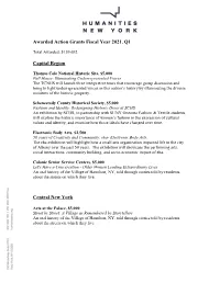 Awarded Action Grants Fiscal Year 2021, Q1