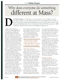 Different at Mass?