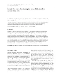 Seventy-Five Years of Estimating the Force of Infection from Current Status