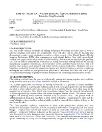 TFM 327 / 627 Syllabus V2.0