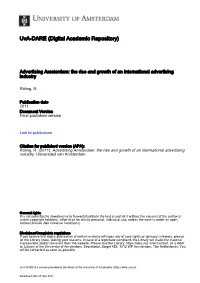 Thesis, Which Focused on the Graphic Design Industry in Amsterdam, and Both Were Supervised by Robert Kloosterman