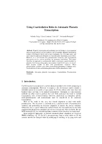 Using Coarticulation Rules in Automatic Phonetic Transcription
