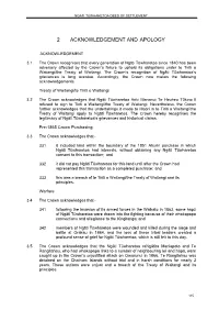 2 Acknowledgement and Apology