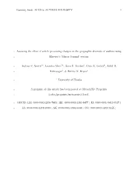 Assessing the Effect of Article Processing Charges on The