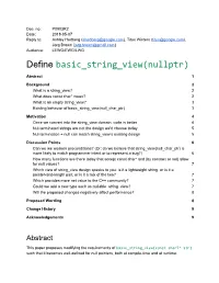 Define ​Basic String View(Nullptr)
