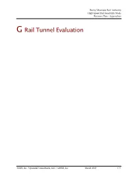 G Rail Tunnel Evaluation