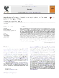 Growth Stages Affect Species Richness and Vegetation Patterns of Nebkhas in the Desert Steppes of China