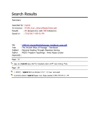 Hybrid in Index(Es) : H:\KS Scan Library\Masterindex.Pdx Results : 50 Document(S) with 965 Instance(S) Saved on : 7/10/2017 4:04:51 PM
