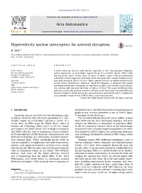 Hypervelocity Nuclear Interceptors for Asteroid Disruption
