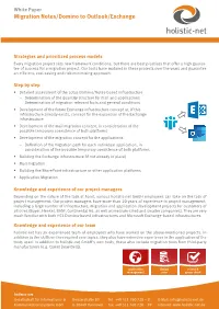 Migration Notes/Domino to Outlook/Exchange