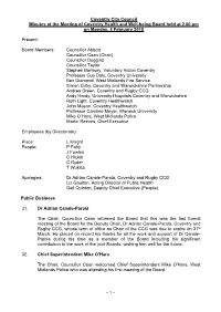 Minutes of Previous Meeting PDF 101 KB