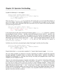 Operator Overloading ______