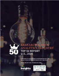 Research & Data Analytics Industry