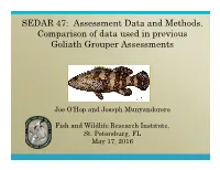 SEDAR 47 Data and Assessment Methods