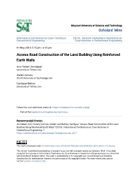 Access Road Construction of the Larsi Building Using Reinforced Earth Walls