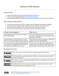 Hands-On OER Handout
