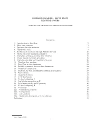 Richard Bamler - Ricci Flow Lecture Notes