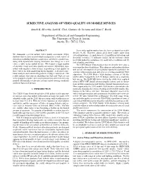 Subjective Analysis of Video Quality on Mobile Devices