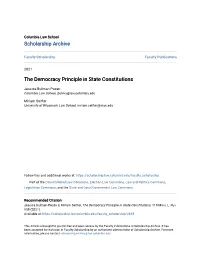 The Democracy Principle in State Constitutions