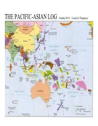 THE PACIFIC-ASIAN LOG October 2010 – Listed by Frequency