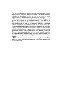 Thermodynamics of Chaotic Systems