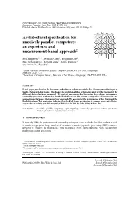 Architectural Specification for Massively