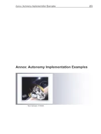 Autonomy Implementation Examples 253