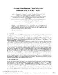 Ground State Quantum Coherences: from Quantum Beats to Strong Control