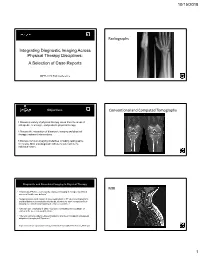 Integrating Diagnostic Imaging Across Physical Therapy Disciplines: a Selection of Case Reports