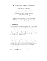 On Abstraction in Software Verification ‹