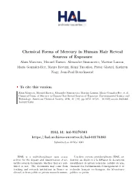 Chemical Forms of Mercury in Human Hair Reveal Sources of Exposure