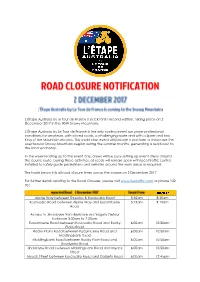 L'etape-ROAD CLOSURE NOTIFICATION