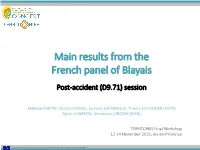 Session on Post-Accident