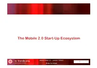 The Mobile 2.0 Start-Up Ecosystem