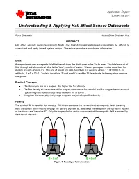 Understanding & Applying Hall Effect Sensor Datasheets