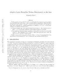 Adaptive Lower Bound for Testing Monotonicity on the Line